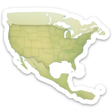 Create a map that shows the Gulf of Mexico being scribbled out and then becoming the Gulf of America ￼ sticker