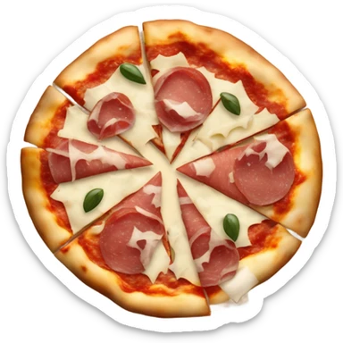 Pizza with bresaola and parmigiano reggiano sticker