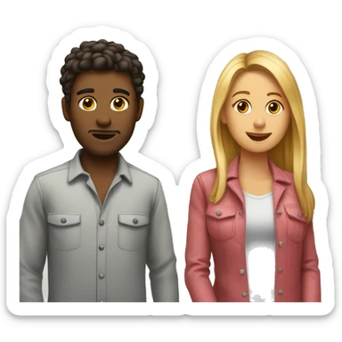 Femme et homme dans la chambre  sticker