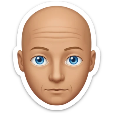 Love you from Australia bald guy blue eyes sticker