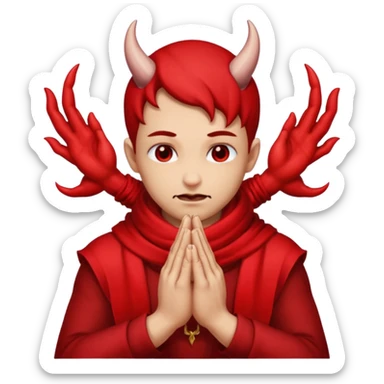 😈+🙏+🧣 sticker