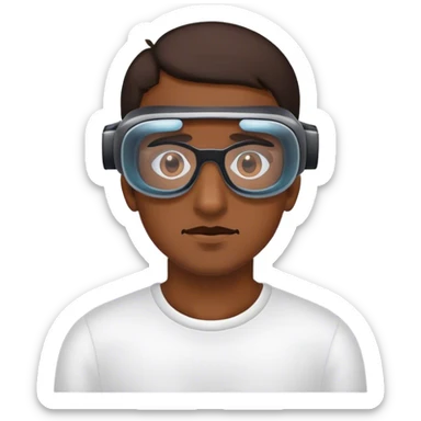The poor man with the virtual glasses sticker