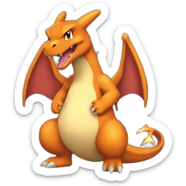 Charizard phoning sticker