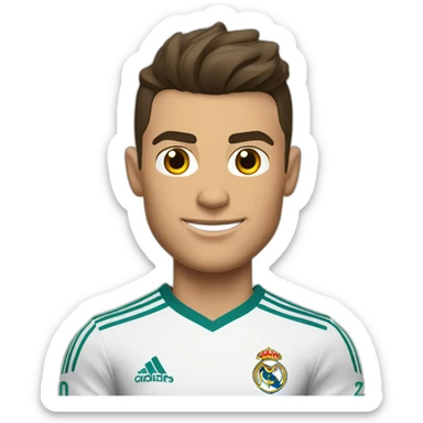 Cristiano Ronaldo in real Madrid kit sticker