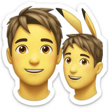 pikachu face shorter ears emoji sticker