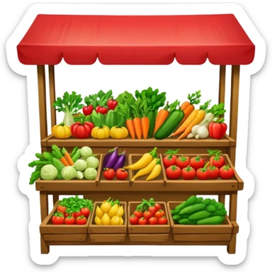 street market vegetable stall emoji sticker