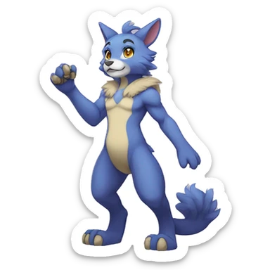 Anthro FurSona Fakemon Full Body sticker