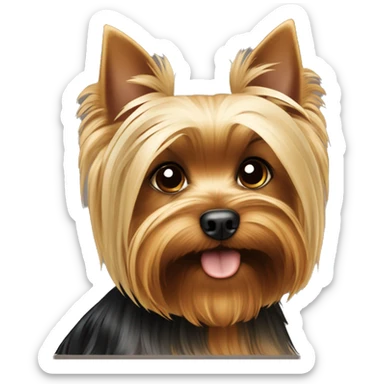 Yorkshire Terrier schwarz braun und blond sticker