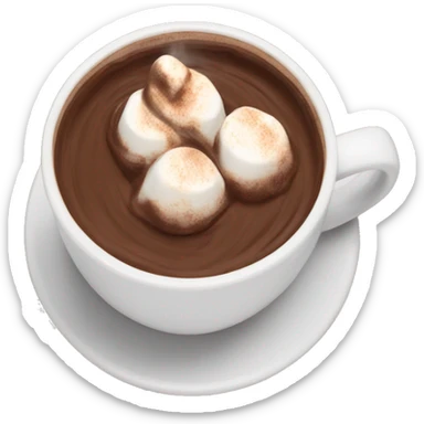 Aesthetic hot chocolate sticker