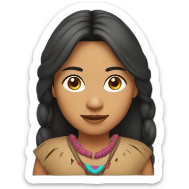 Navajo woman sticker
