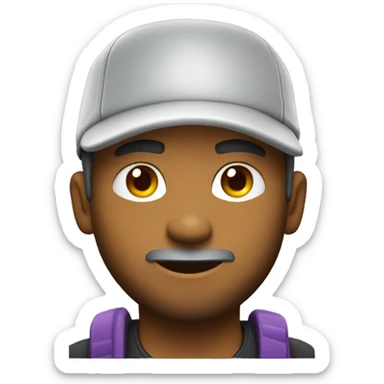 video gamer with sideburns with field cap on pro gamer sticker