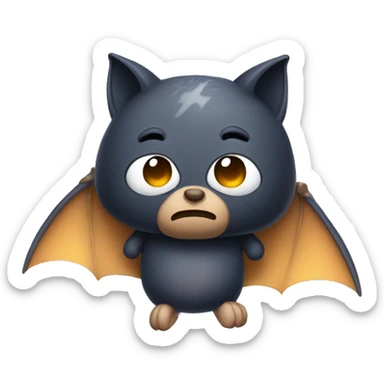A magic bat who is asleep sticker
