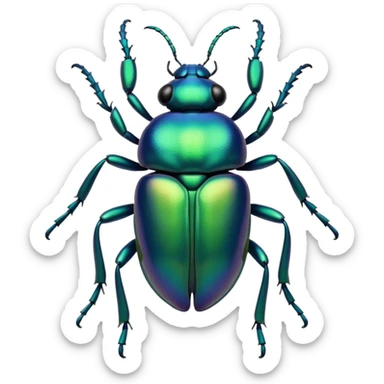 Strong iridescent beetle sticker