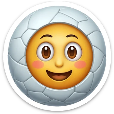 Un personaje con una bola del mundo como cabeza sticker