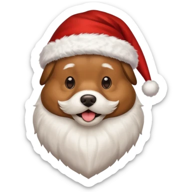 Hund med julemand kostume  sticker