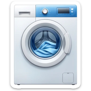 washing machine with clothes sticker