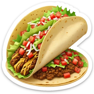 Wet juicy taco sticker
