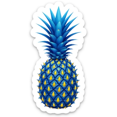 blue pineapple sticker