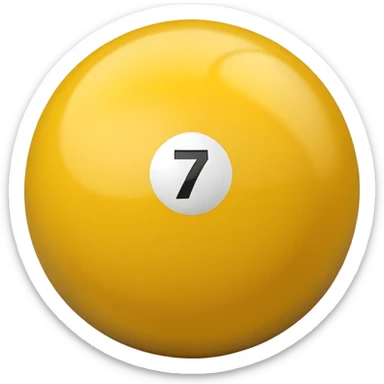 billiard ball 7 number sticker