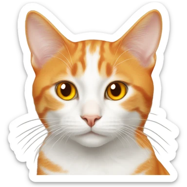 Orange cat with orange eyes  sticker