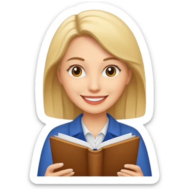 female writer sticker