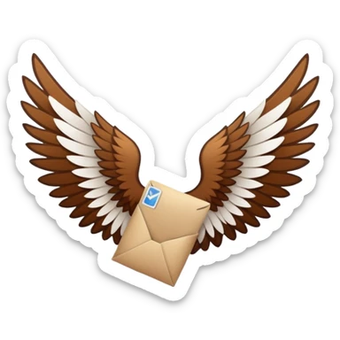 mail wings sticker