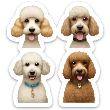 poodle and pomerinian sticker