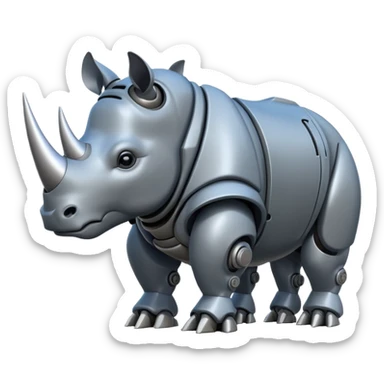 Giant robot rhinoceros sticker