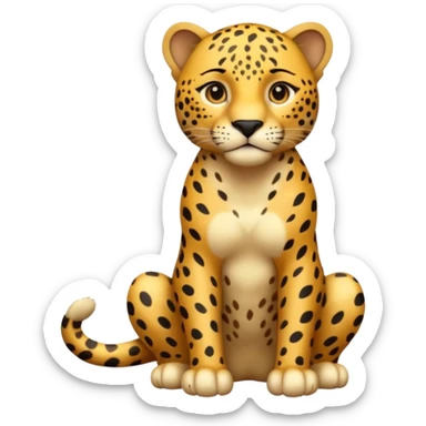 A high-resolution photo-realistic digital illustration of a young jaguar, chest upward A high-resolution, photo-realistic digital illustration of a majestic young jaguar sticker