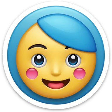 Emoji de verificación azul de tik tok pero que no salga la puntita de la verificación de la tilde que salga todo redondo  sticker