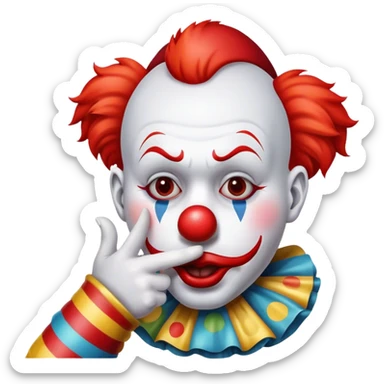 clown qui fait chut sticker
