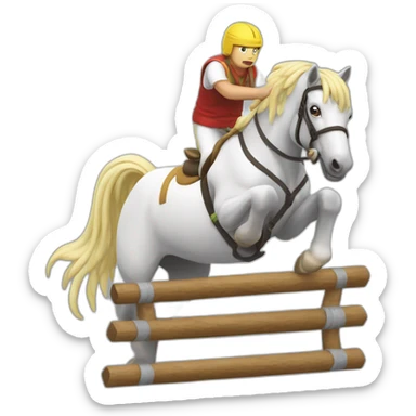  Cheval bai obstacle sticker