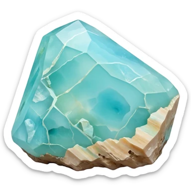 peruvian opal gemstone raw crystal detailed sticker