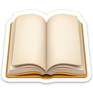 open book with completely empty white pages sticker