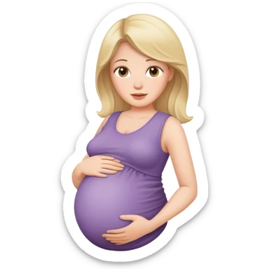 Pregnant white women sticker