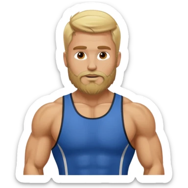 blonde bearded athlete sticker