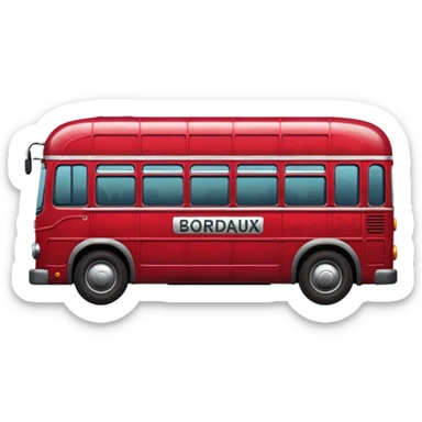 1 flor autobus bordeaux sticker