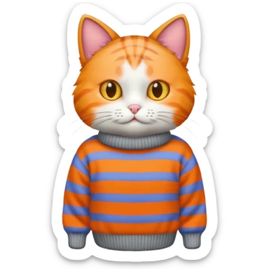 Sweater and cat sticker