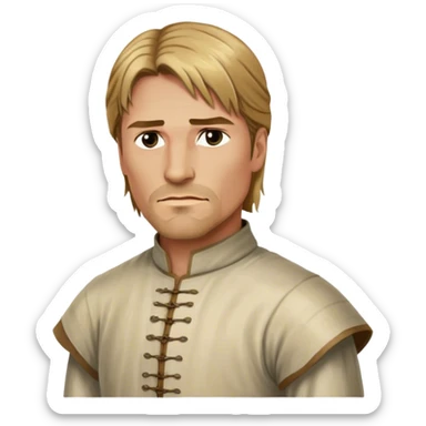 Jaime Lannister from game of thrones, cloth shirt sticker