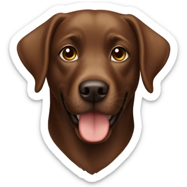 Brown Labrador Girl sticker