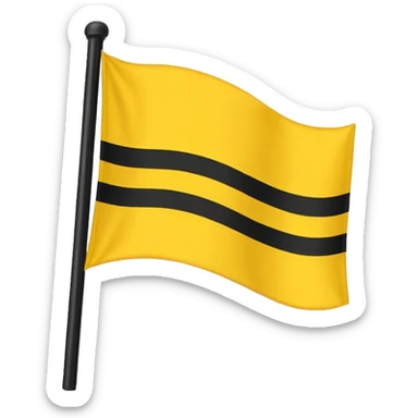 Create 2 yellow lined and 1 black lined flag emoji and put black line between yellow lines sticker