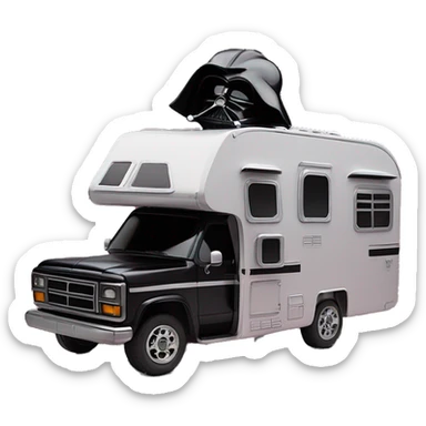 Darth Vader and Barbie’s expensive but very dusty old disturbing disgusting ghostly very haunted horror dream rc camper sticker