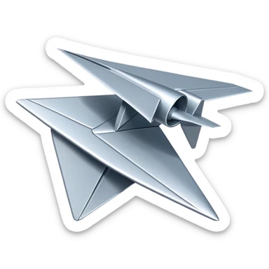 Share button with flying paper airplane sticker