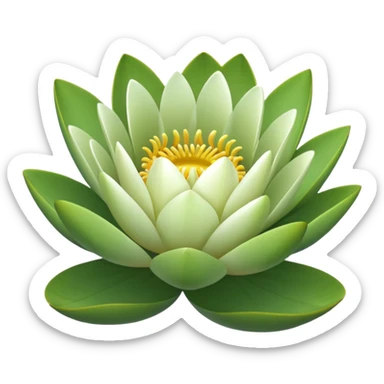 Small text size water lily bud sticker