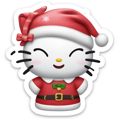 christmas hello kitty  sticker