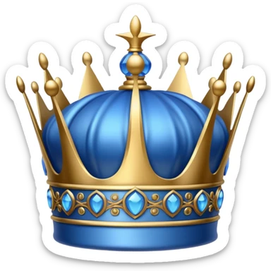 blue crown only sticker