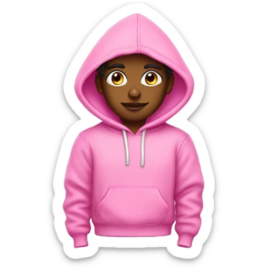 Pink palm puff hoodie  sticker
