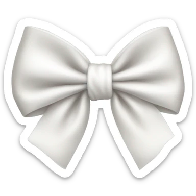 White bow sticker