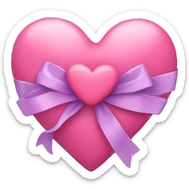 Heart with bow  sticker