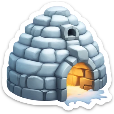 Igloo dungeon with unicorn  sticker